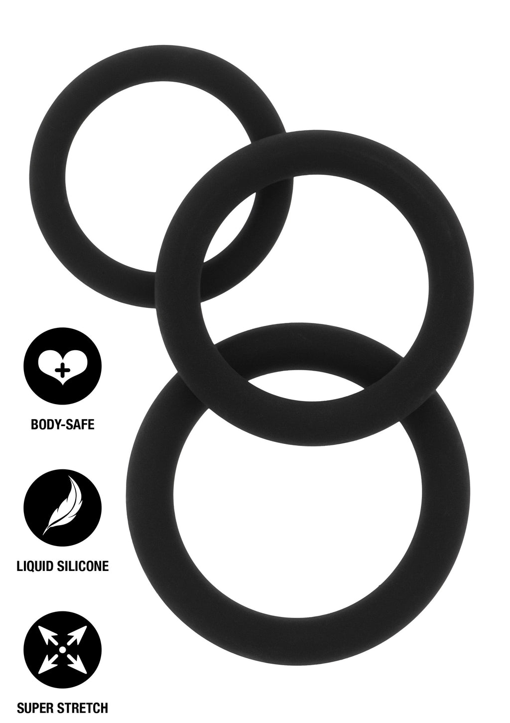 Stamina Starter C-Rings Set da 3 pezzi nero