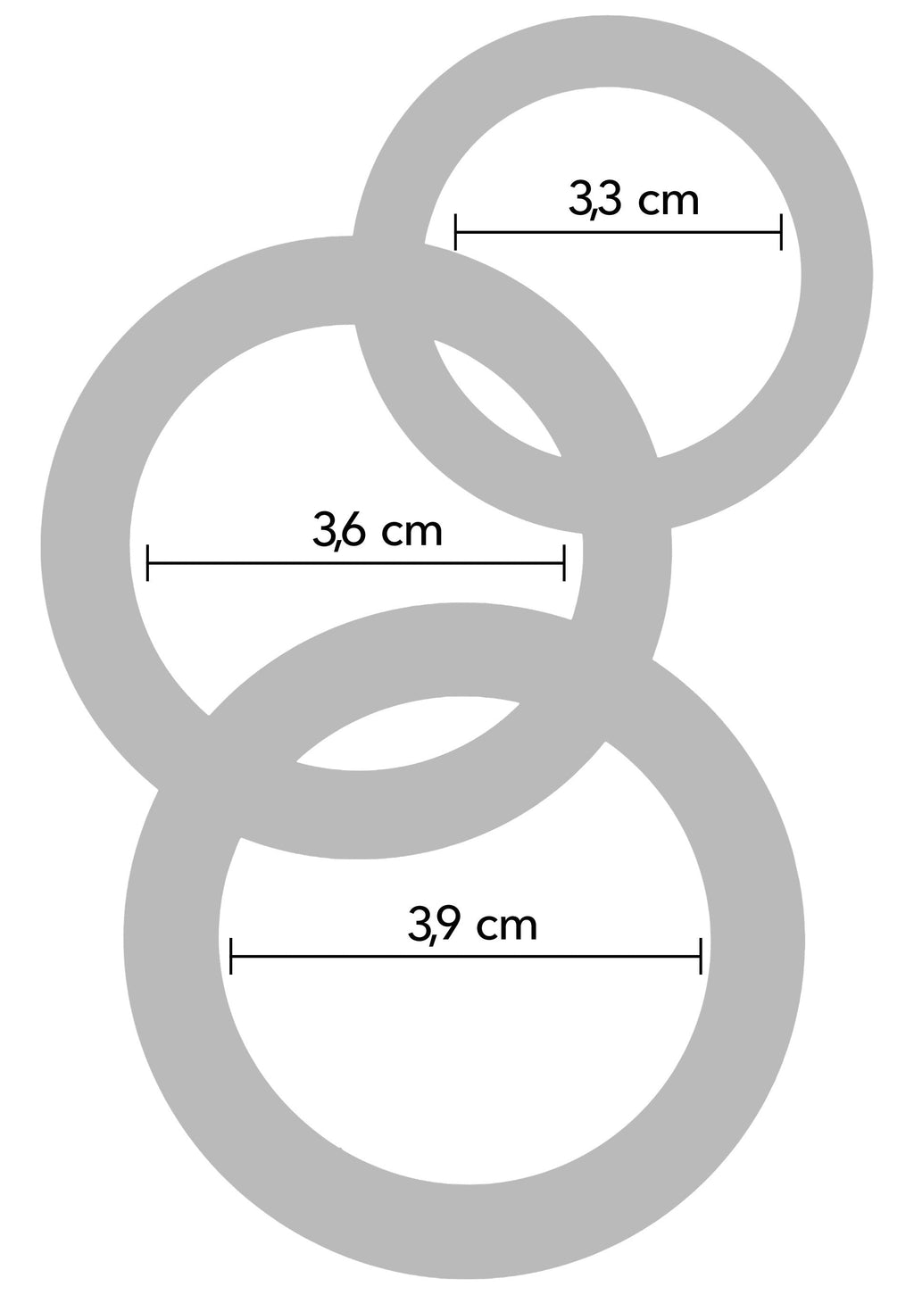 Stamina Starter C-Rings Set da 3 pezzi nero
