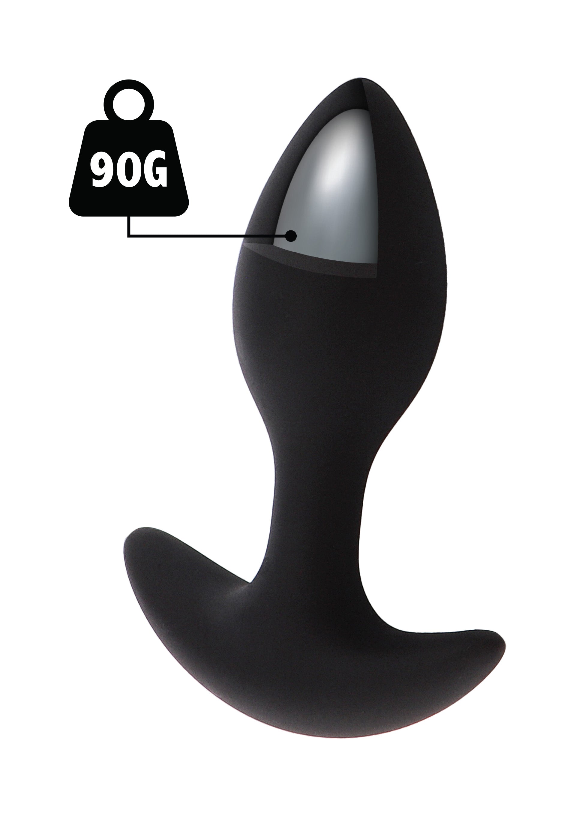 Plug anale appesantito 90g nero