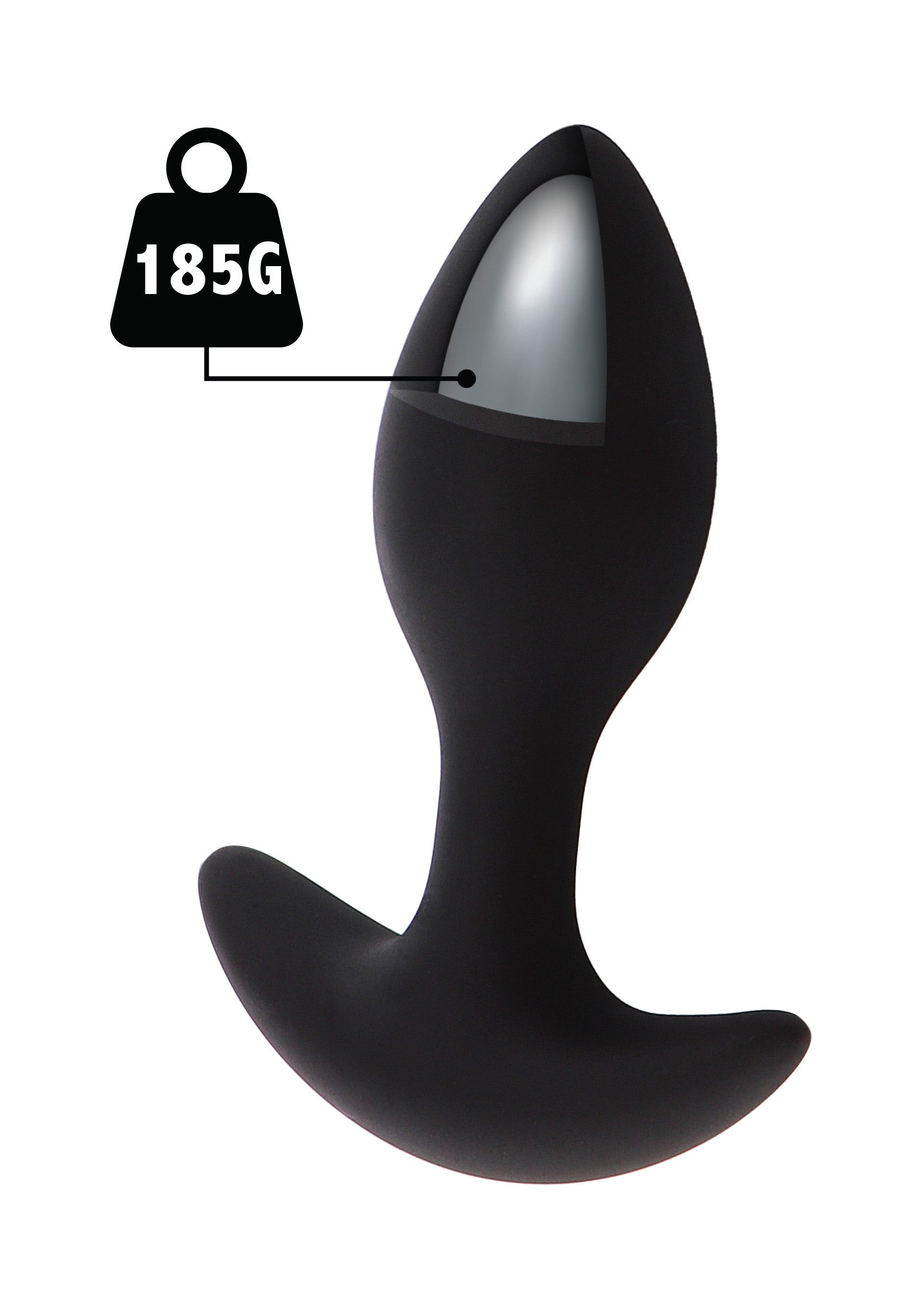 Plug anale appesantito 185g nero