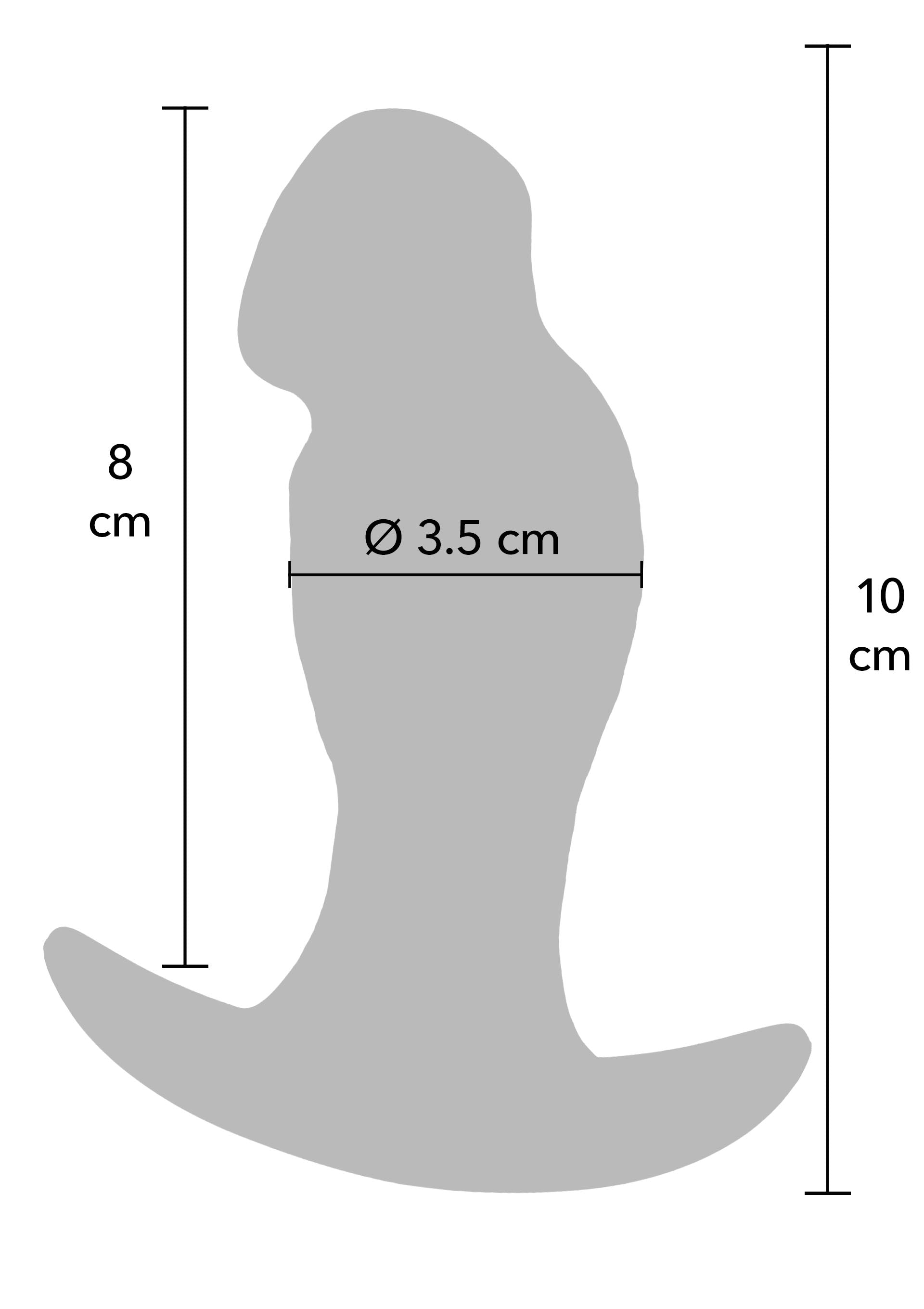 Realistico Buttplug in silicone liquido da 10 cm di pelle
