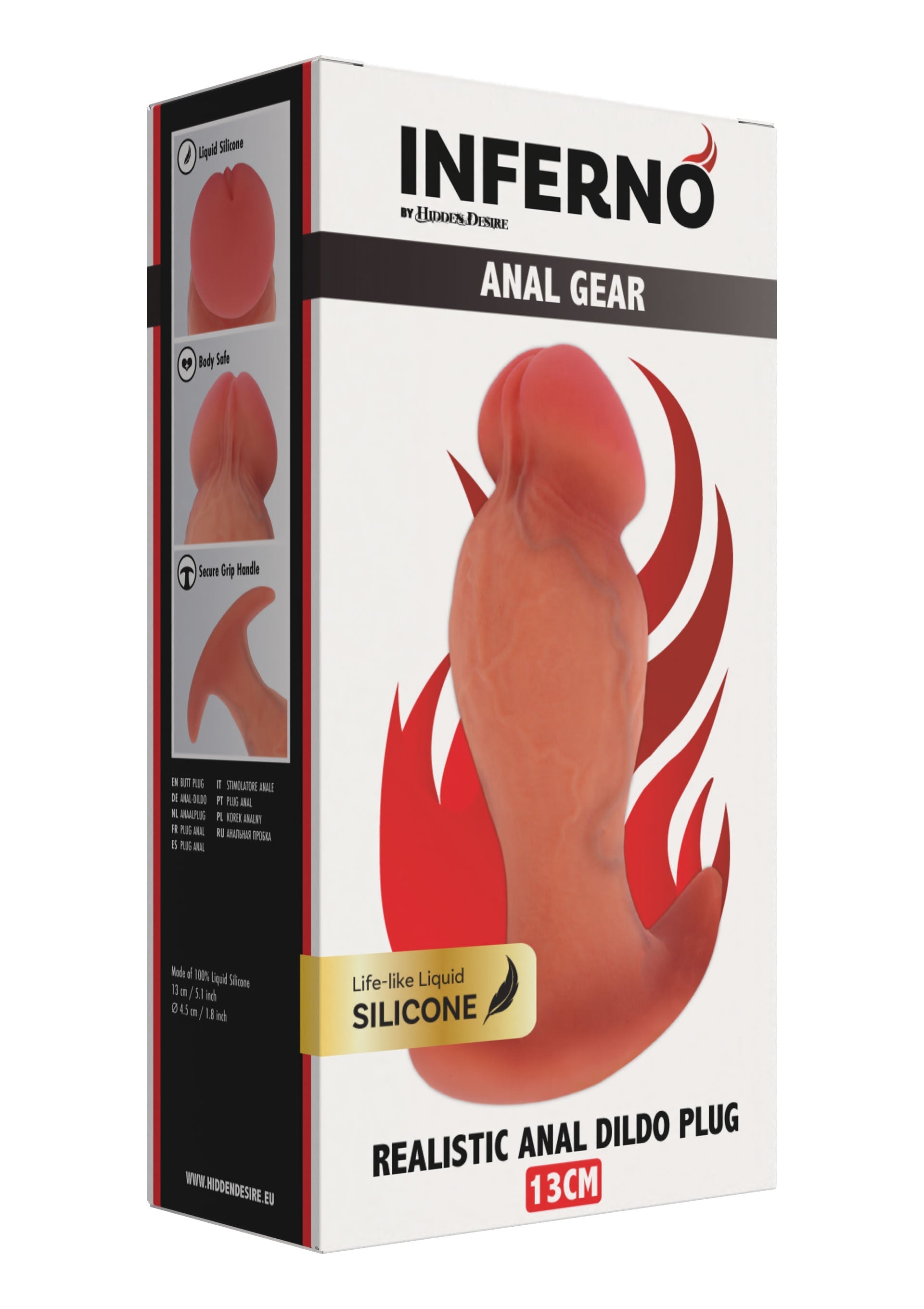 Realistico Buttplug in silicone liquido 13 cm di pelle