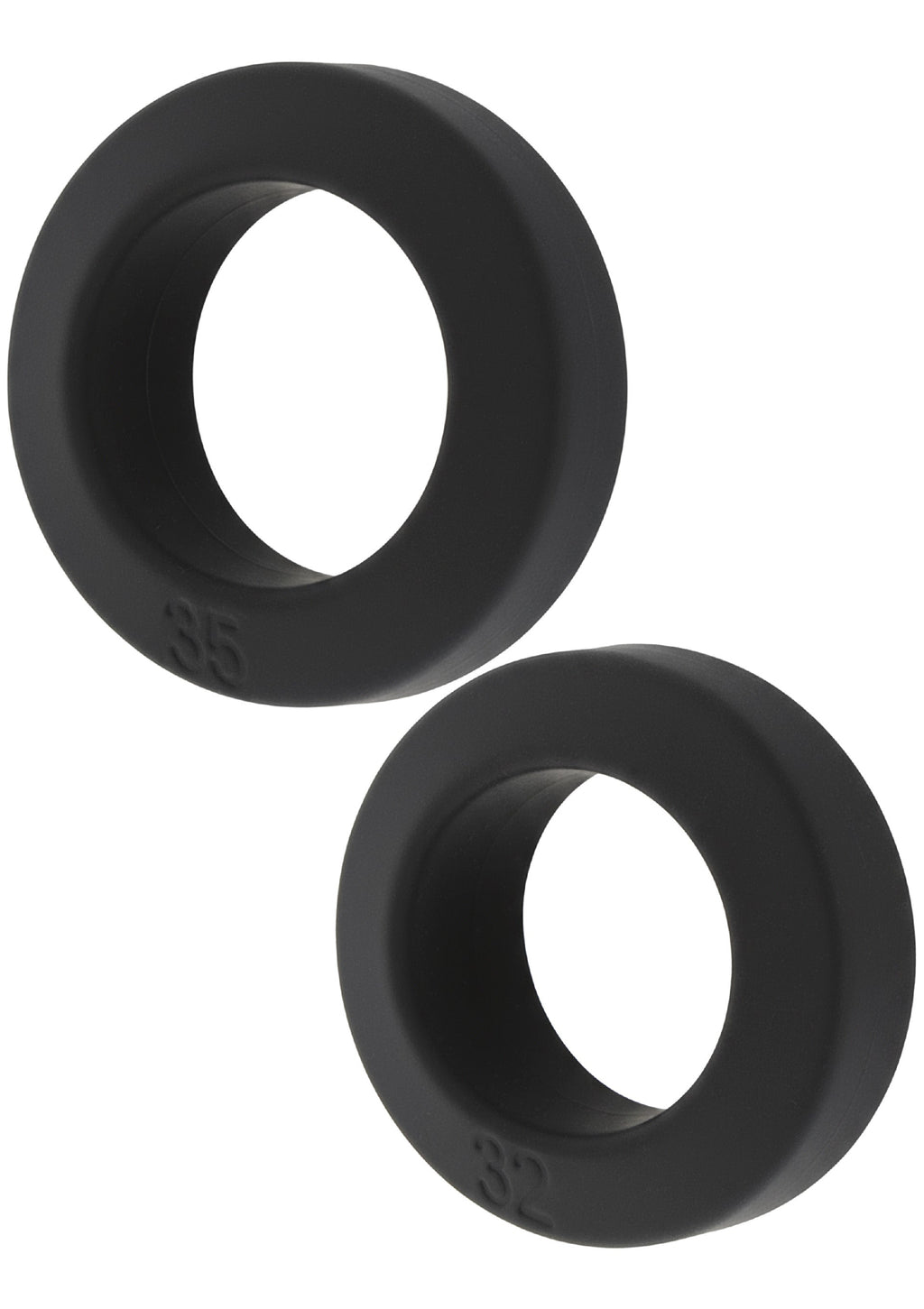 Anelli a C Double Stackers, set da 2 pezzi, L, neri