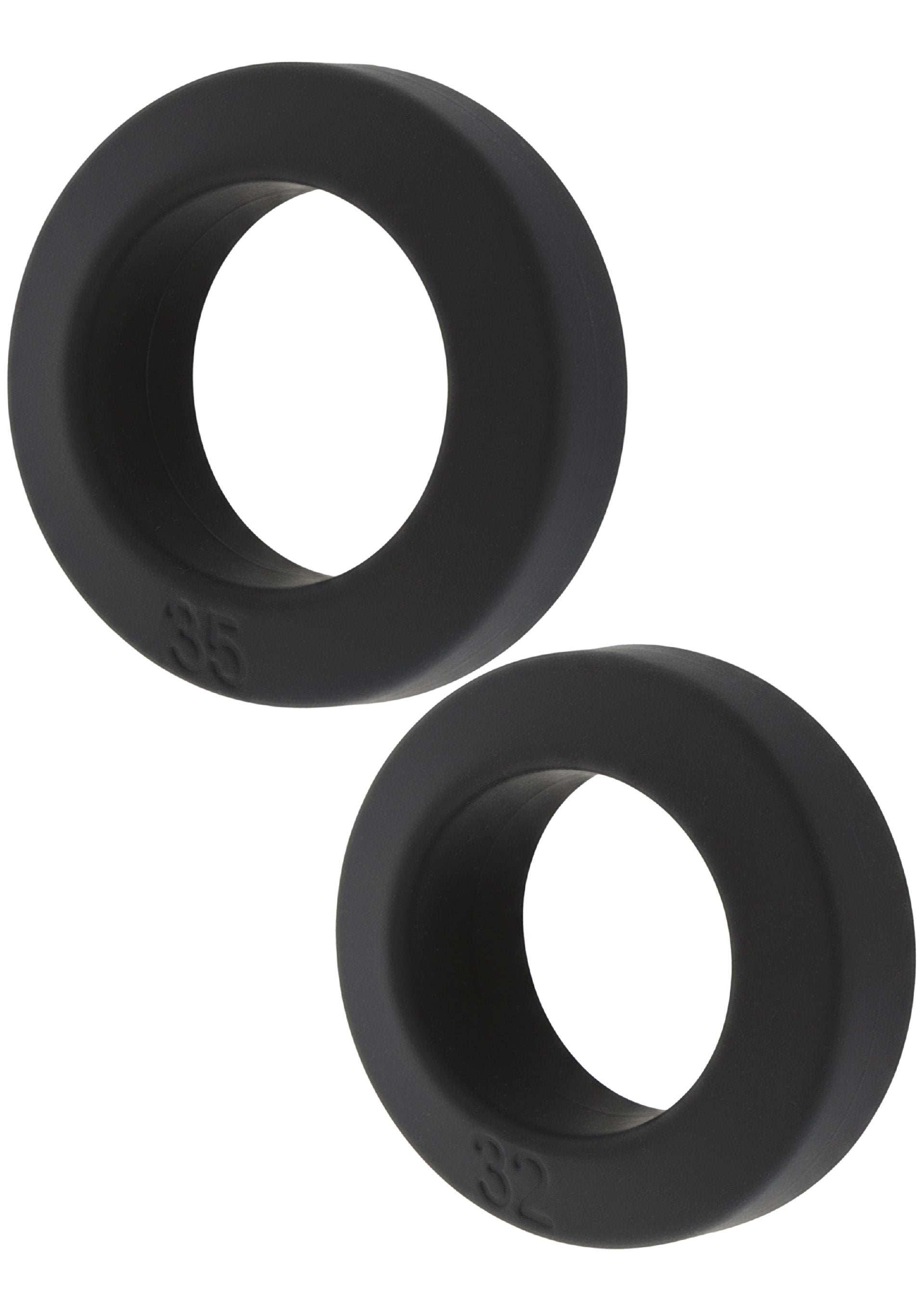 Anelli a C Double Stackers, set da 2 pezzi, L, neri