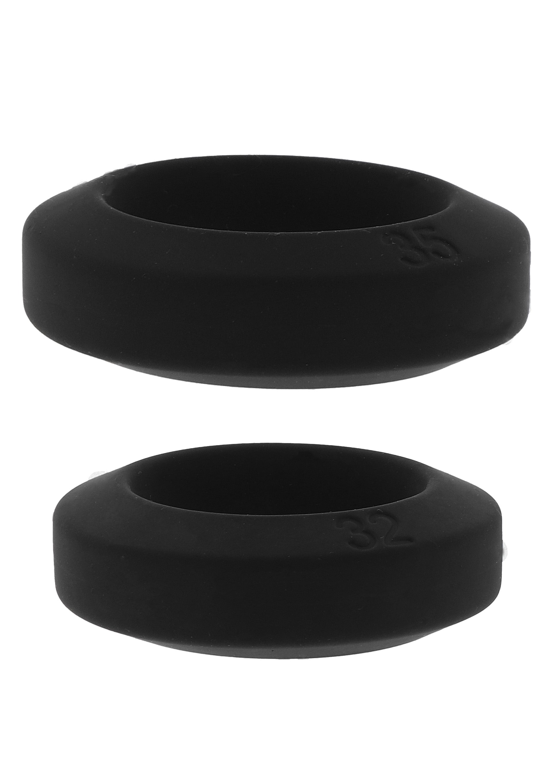 Anelli a C Double Stackers, set da 2 pezzi, L, neri