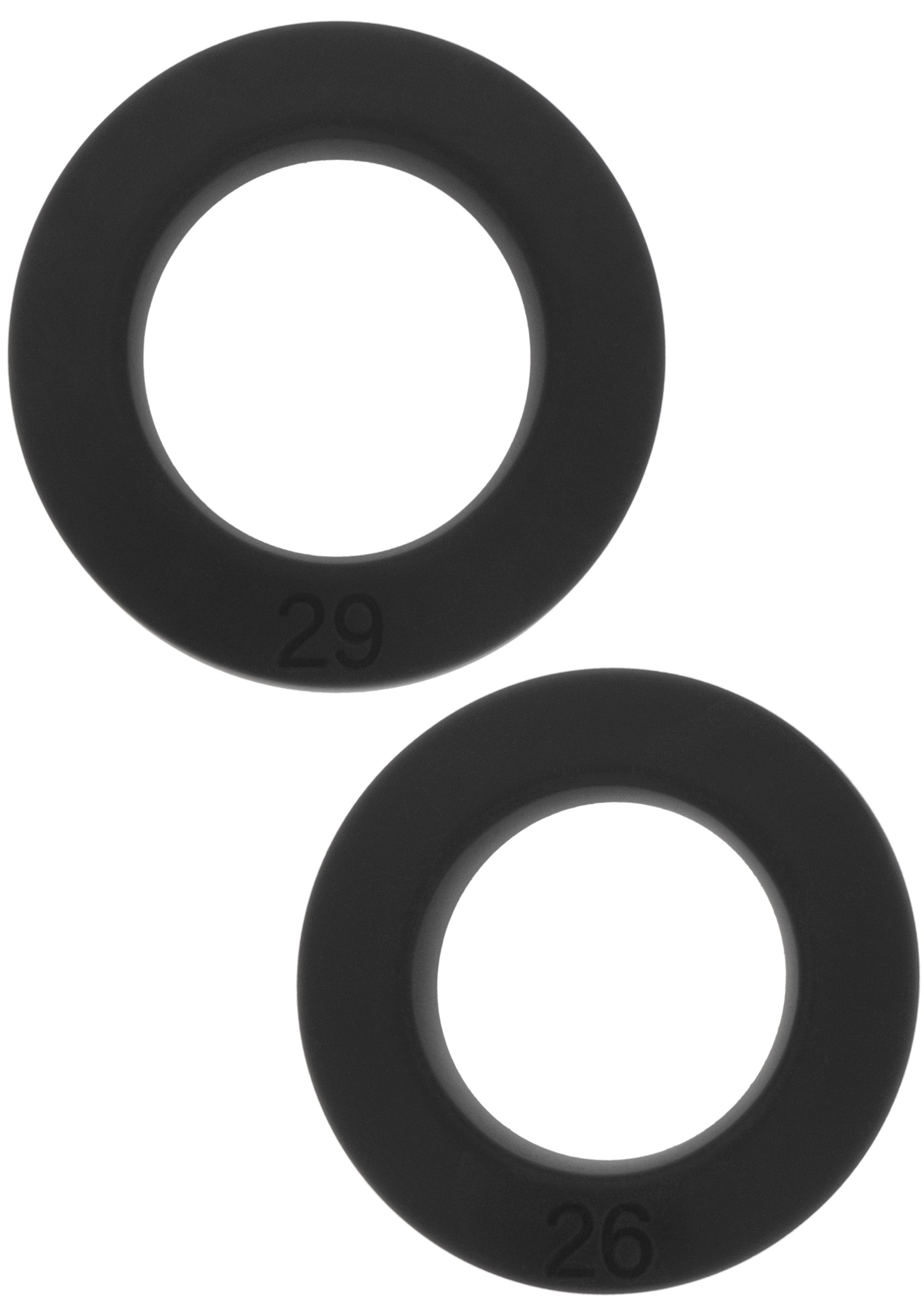 Anelli a C Double Stackers, set da 2 pezzi M neri