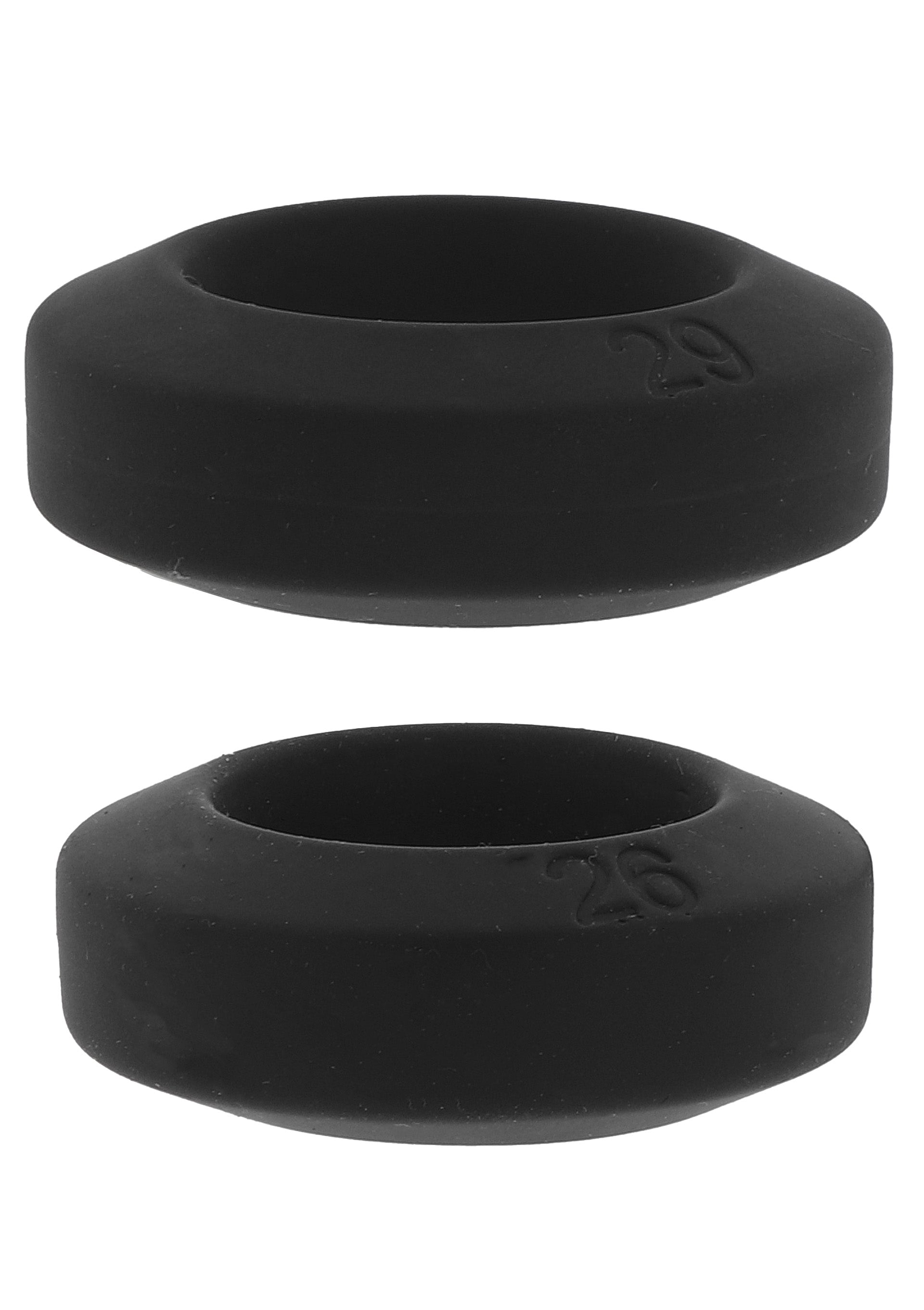 Anelli a C Double Stackers, set da 2 pezzi M neri