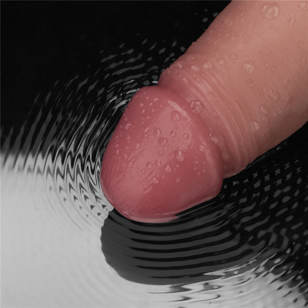 8,5" Vibrating Sliding Skin Pro II Dildo in silicone