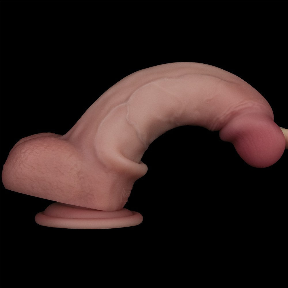 8" Vibrating Sliding Skin Pro II Dildo in silicone