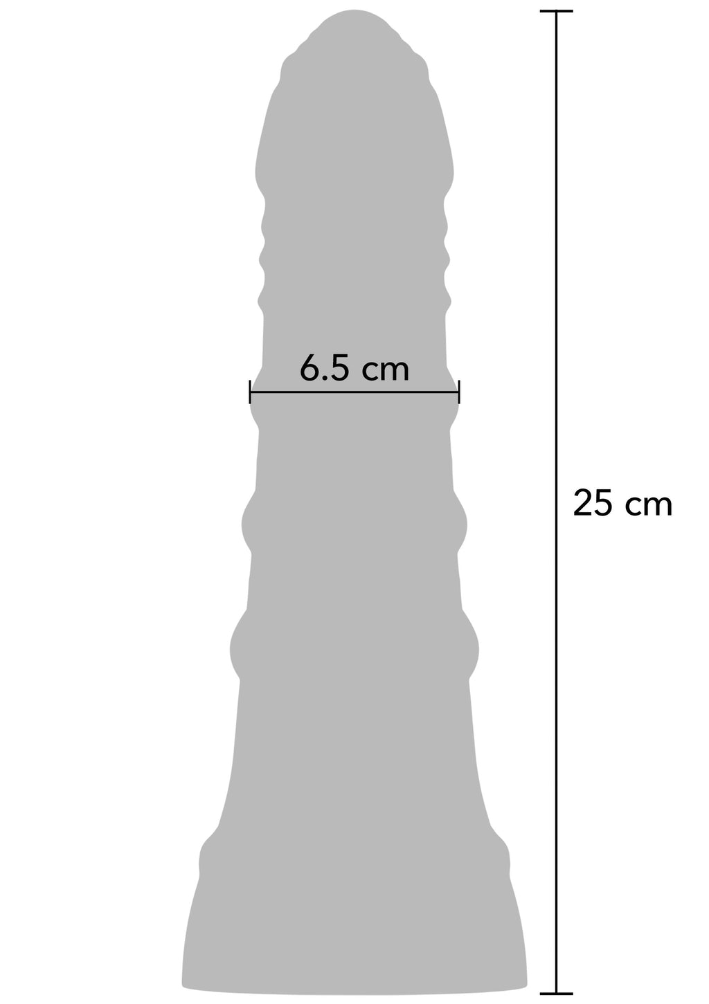 Pene da uomo grande in PVC, 25,5 cm, nero