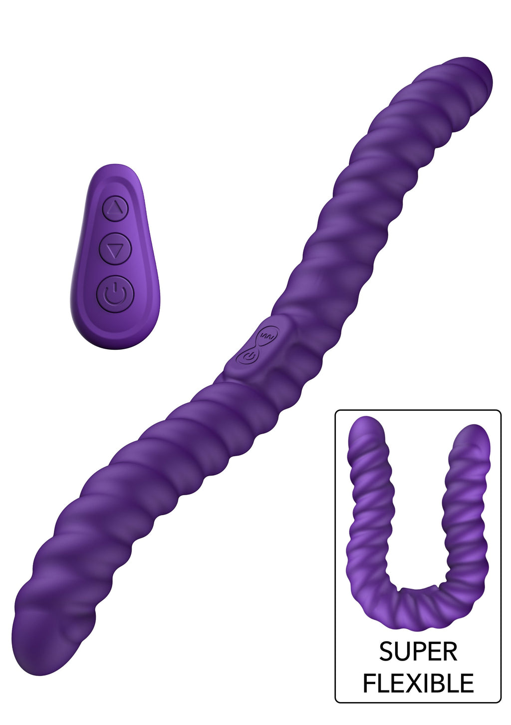 Vibratore flessibile a doppia faccia viola