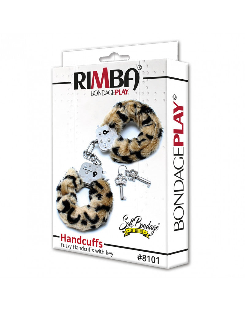 Rimba - Police Handcuffs with Leopard printed Fur