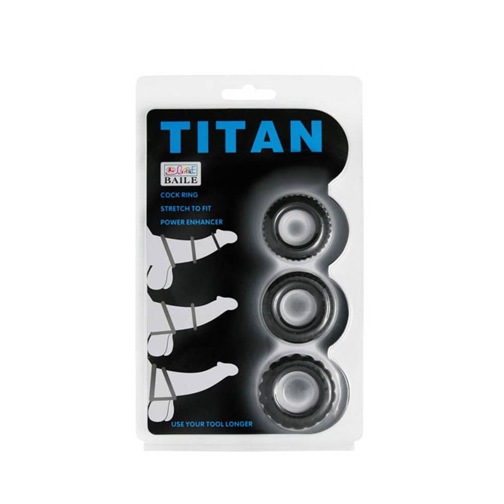 Anelli in silicone Titan 3 in 1 neri