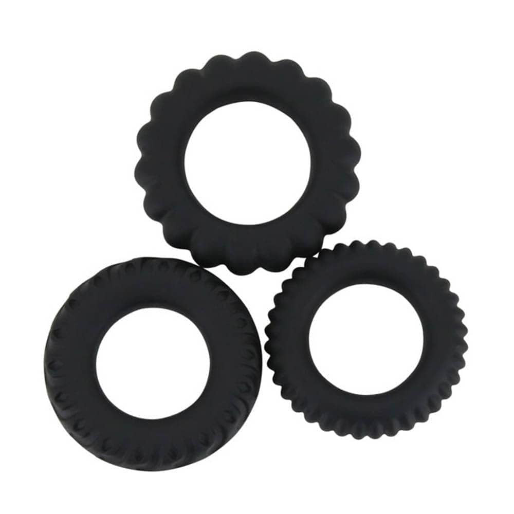 Anelli in silicone Titan 3 in 1 neri