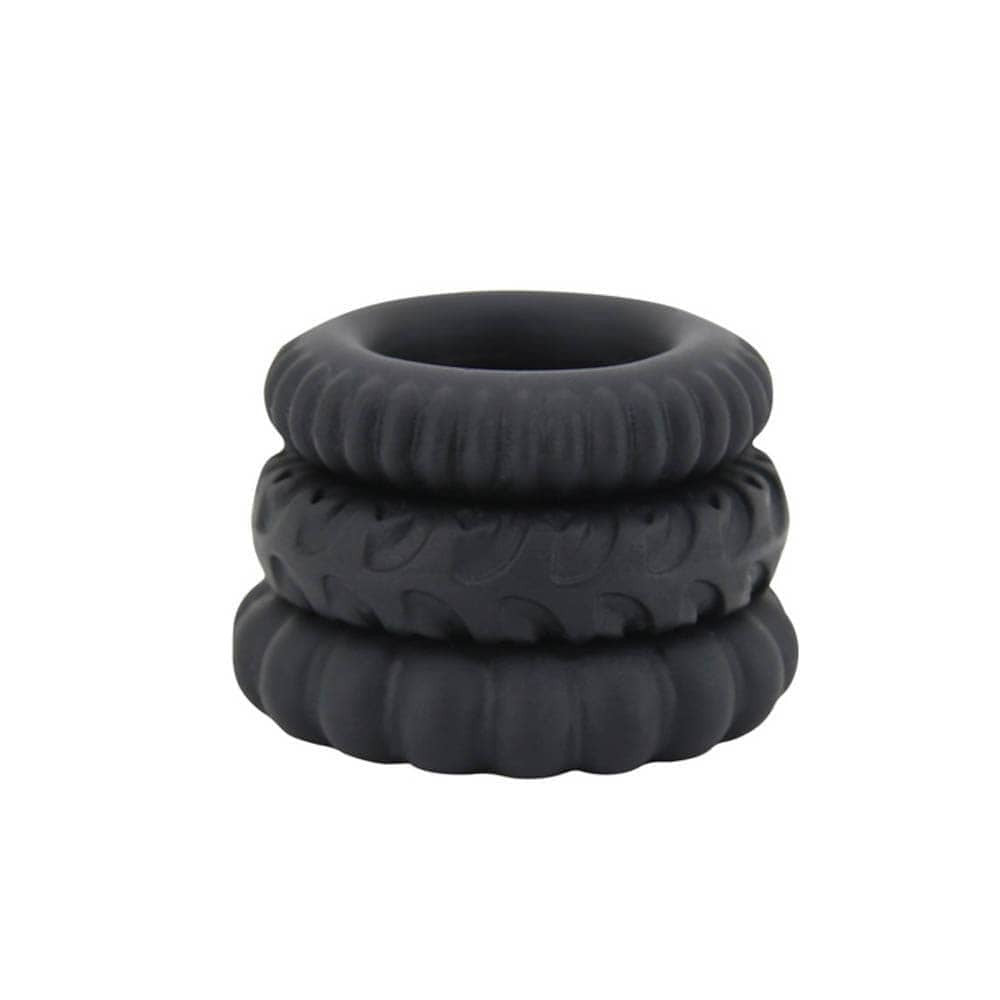 Anelli in silicone Titan 3 in 1 neri