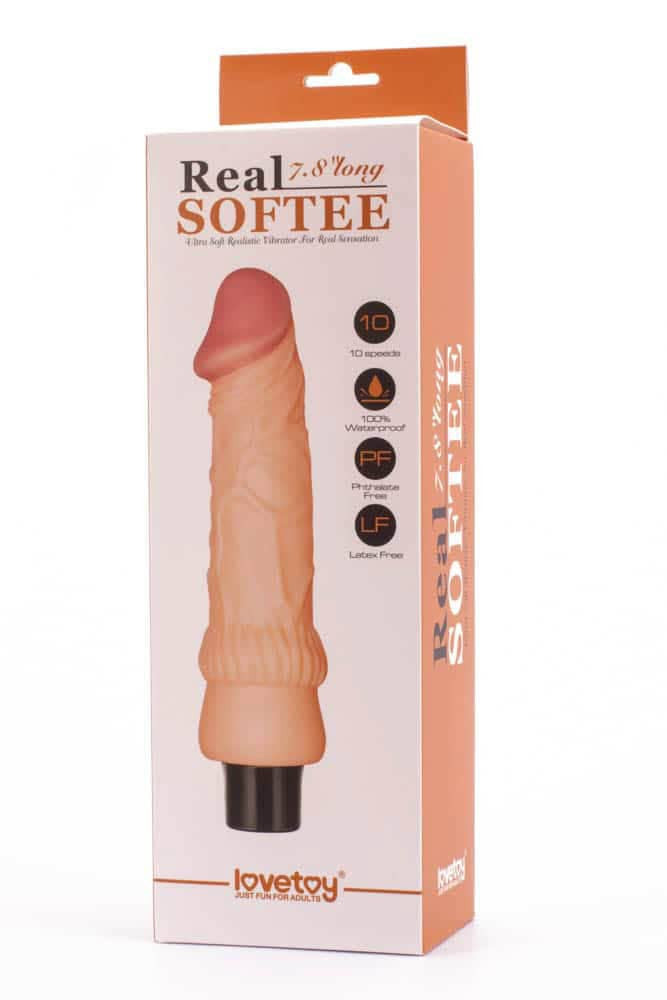 Dildo vibrante Real Softee da 7,8" 2