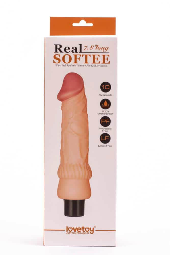 Dildo vibrante Real Softee da 7,8" 2