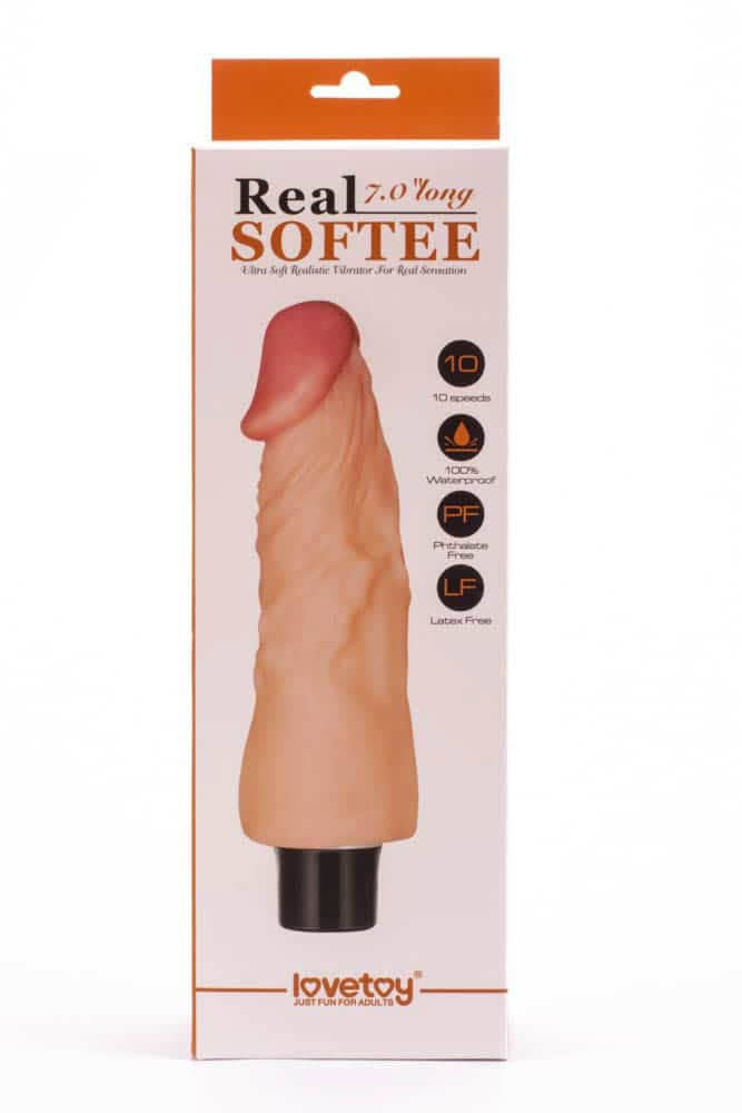 Dildo vibrante Real Softee da 7" 1