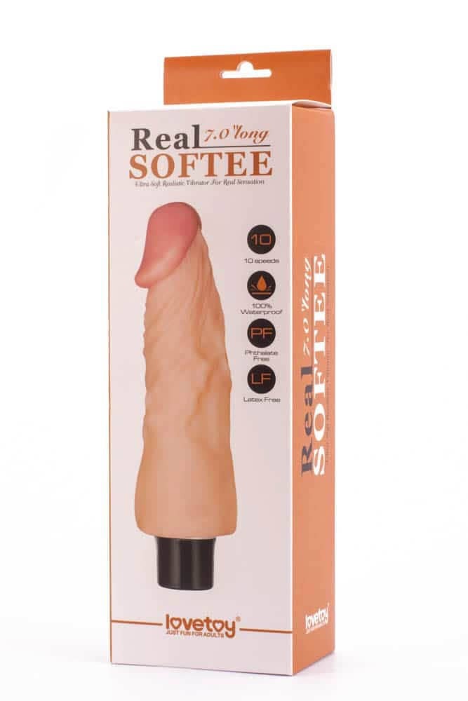 Dildo vibrante Real Softee da 7" 1