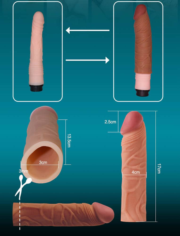 Manicotto per pene Pleasure X-Tender Marrone 2
