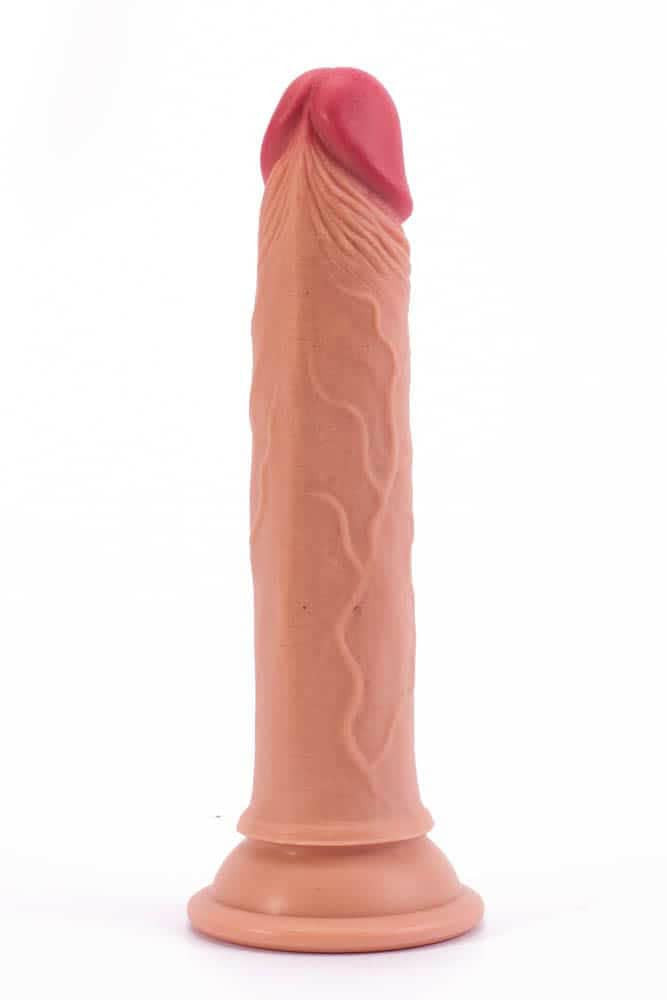 Carne di pene naturale in silicone a doppio strato da 7"