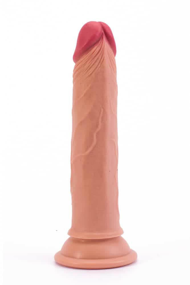 Carne di pene naturale in silicone a doppio strato da 7"