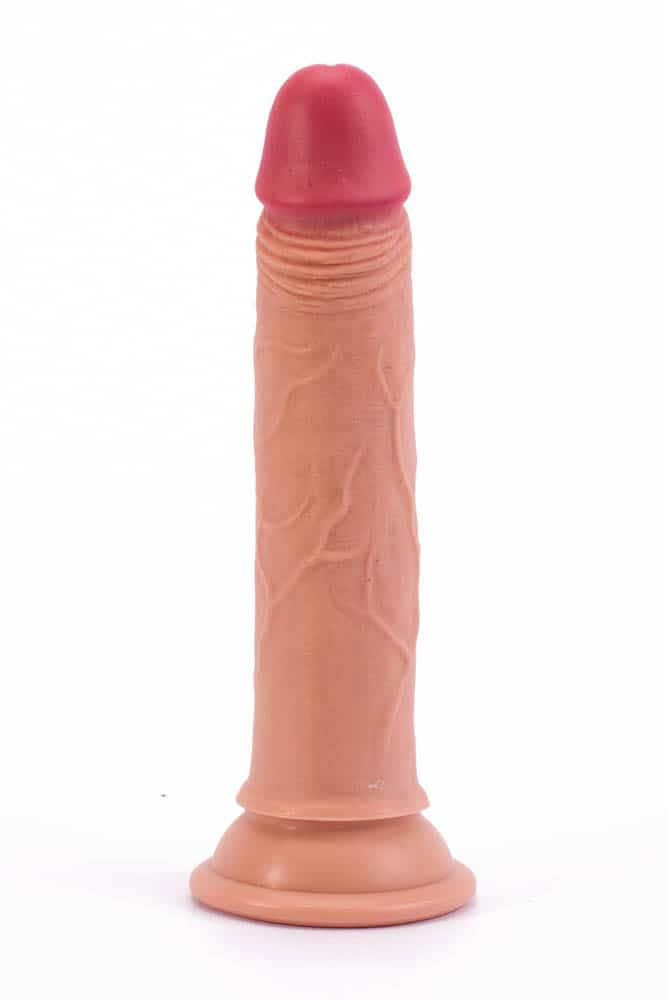 Carne di pene naturale in silicone a doppio strato da 7"
