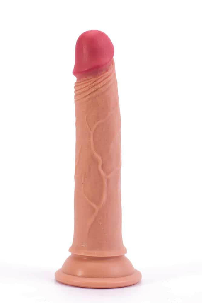 Carne di pene naturale in silicone a doppio strato da 7"