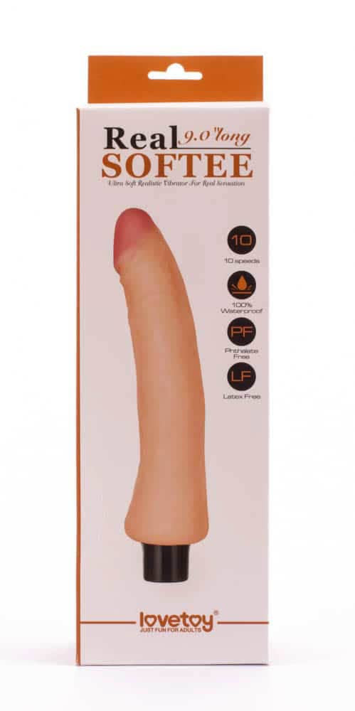 Dildo vibrante Real Softee da 9" 5