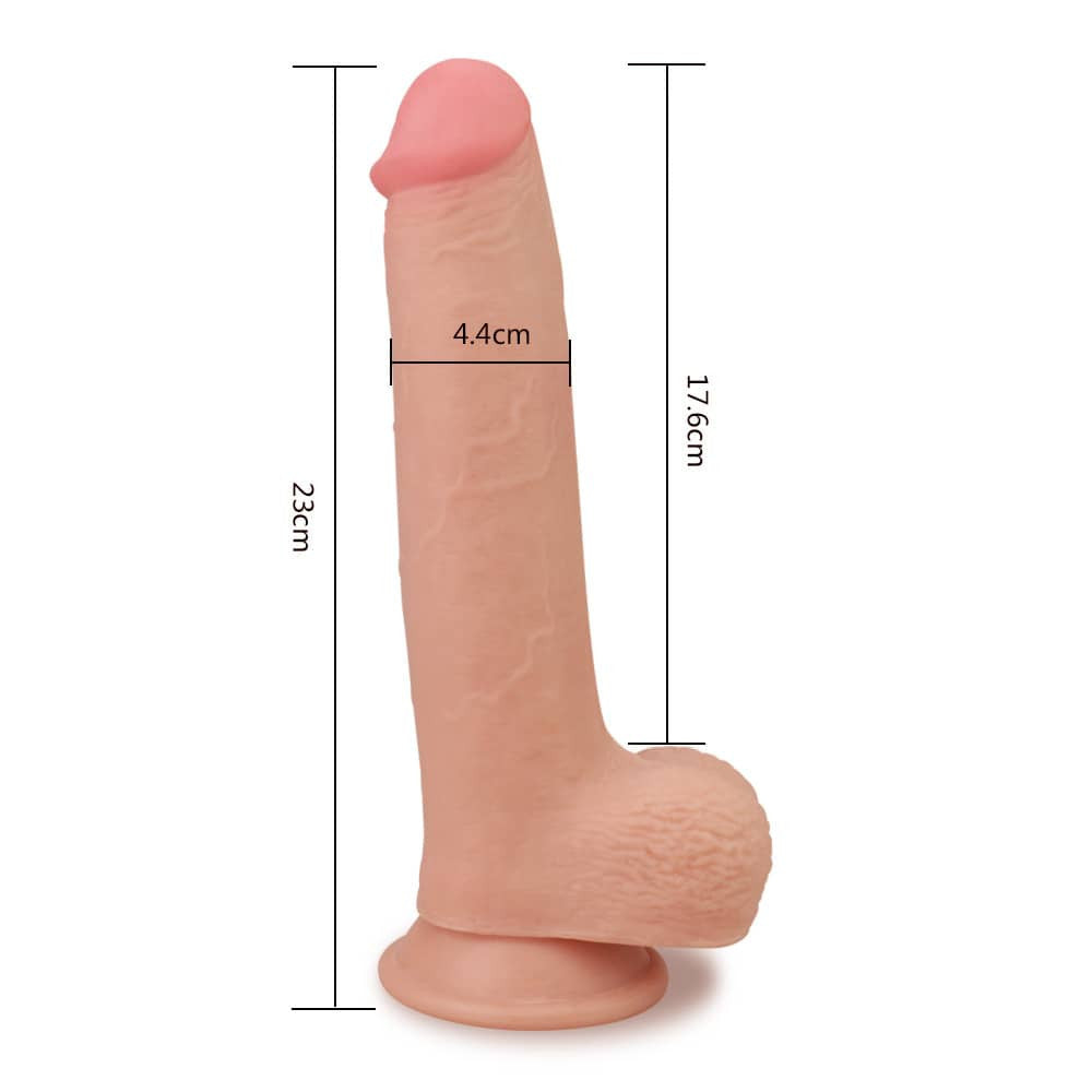 Dildo morbido da 8" simile alla pelle