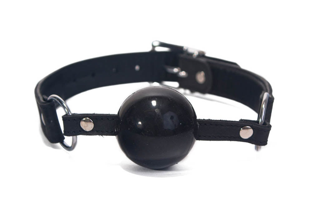Bavaglio a sfera in silicone nero