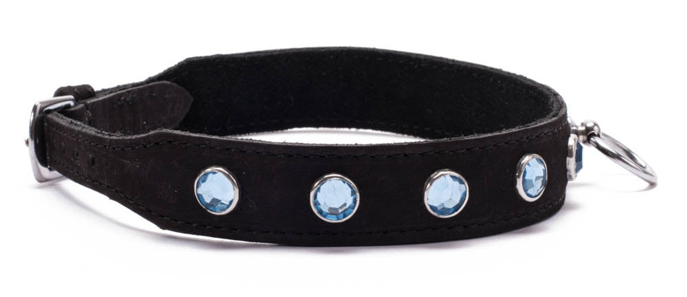 Collare di cristallo azzurro