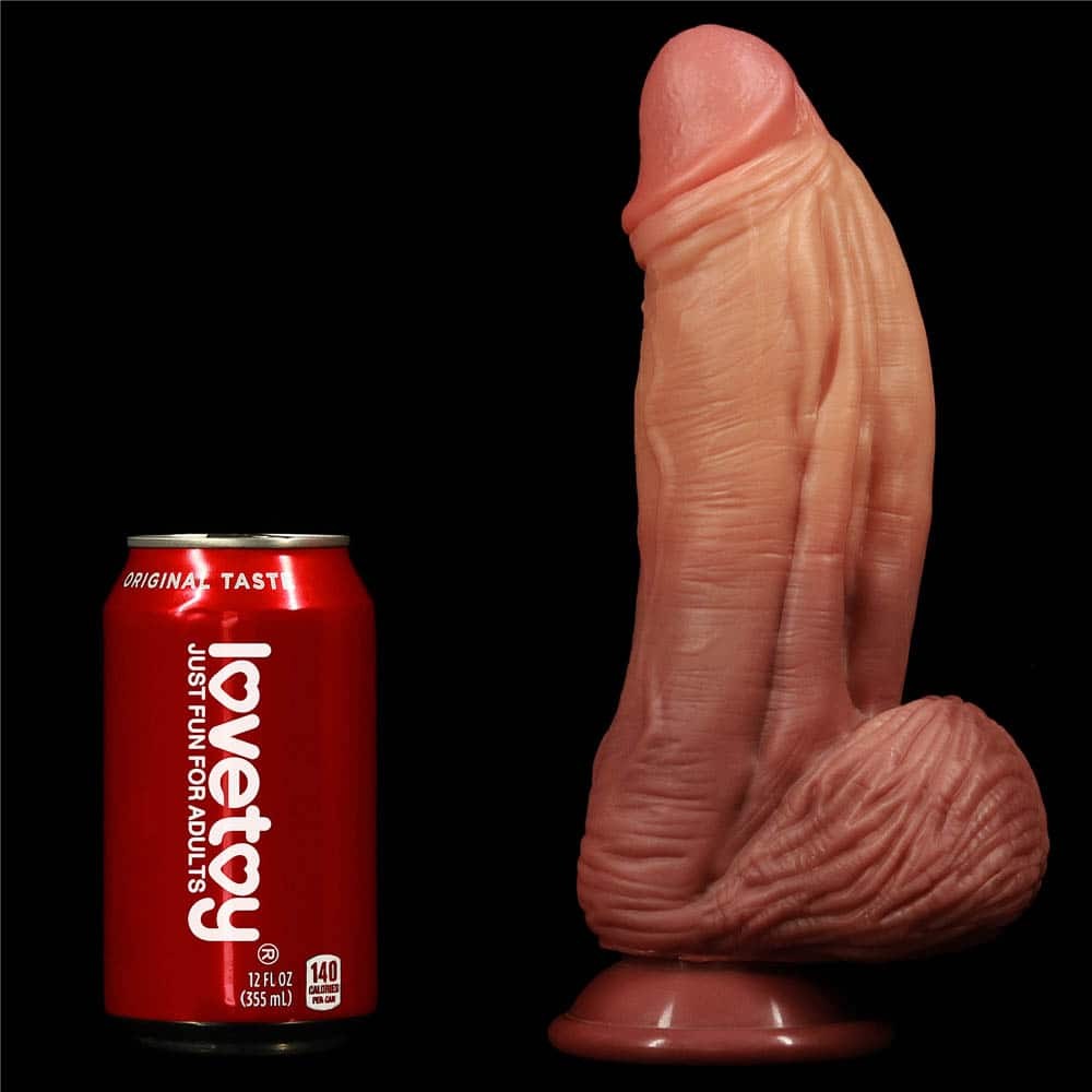 10" Doppio strato in silicone Nature Cock Brown_B0O50_3