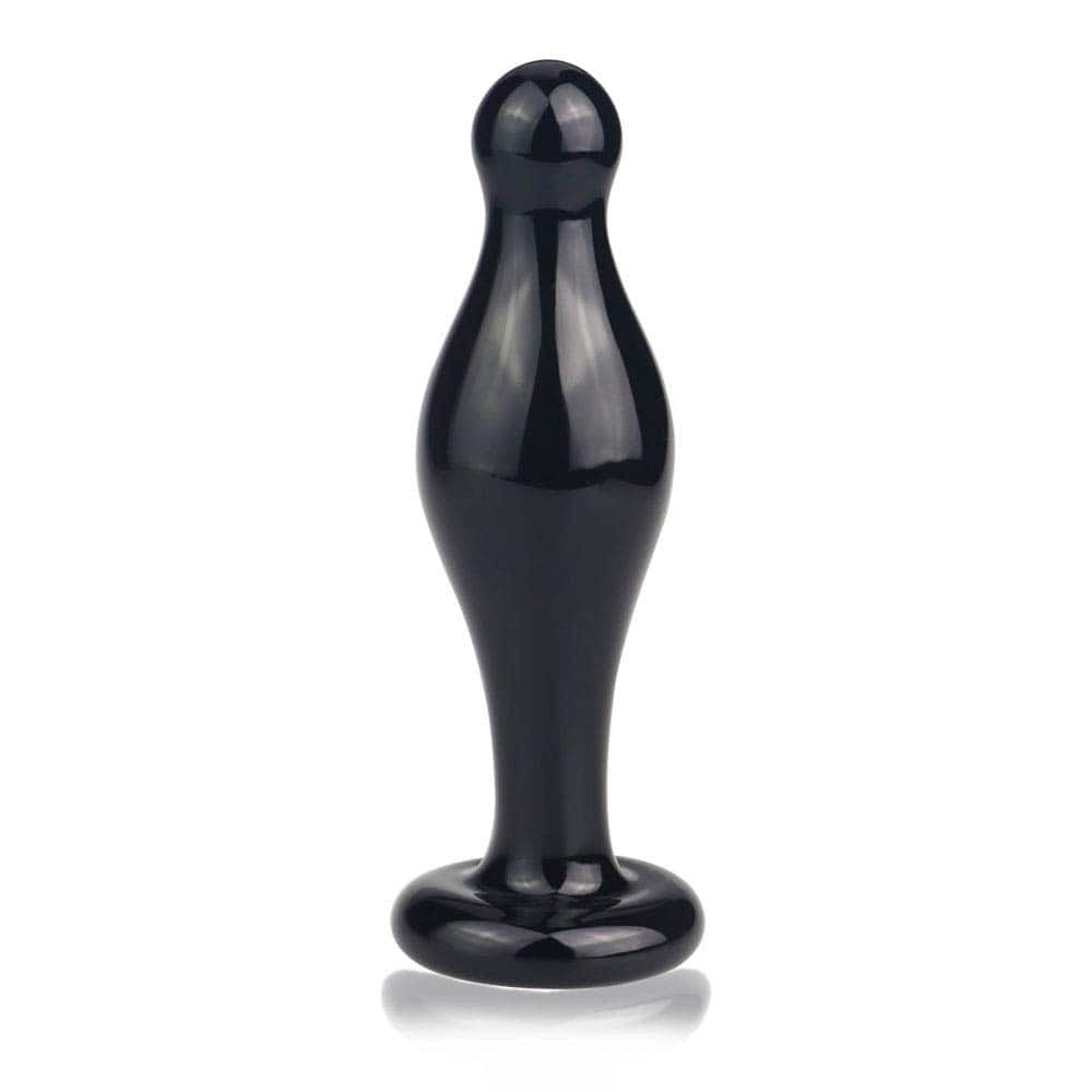 Plug anale in vetro Romance da 4,5" nero
