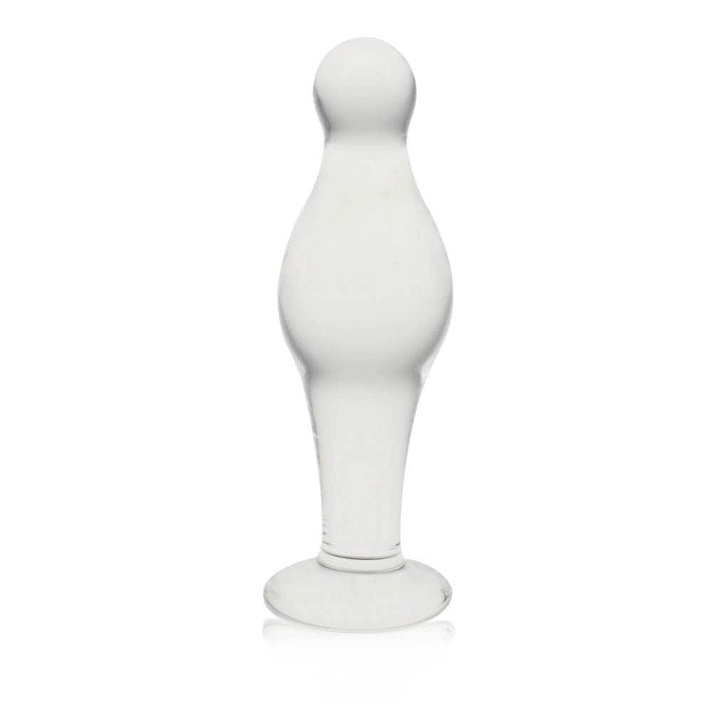 Plug anale in vetro Romance trasparente da 4,5"