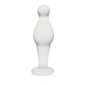 Plug anale in vetro Romance trasparente da 4,5"