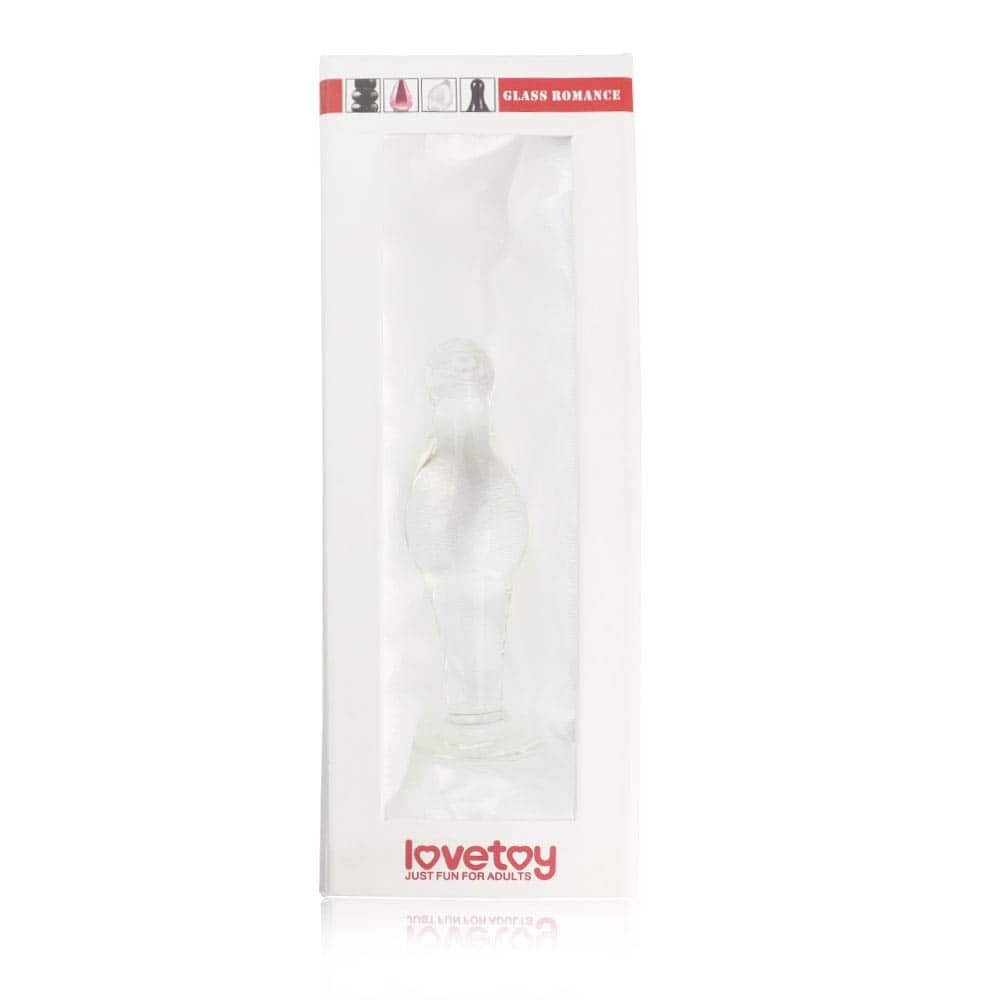 Plug anale in vetro Romance trasparente da 4,5"