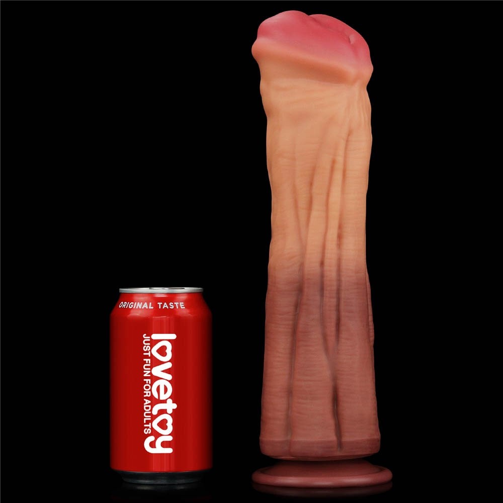Pene in silicone platino a doppio strato da 12''