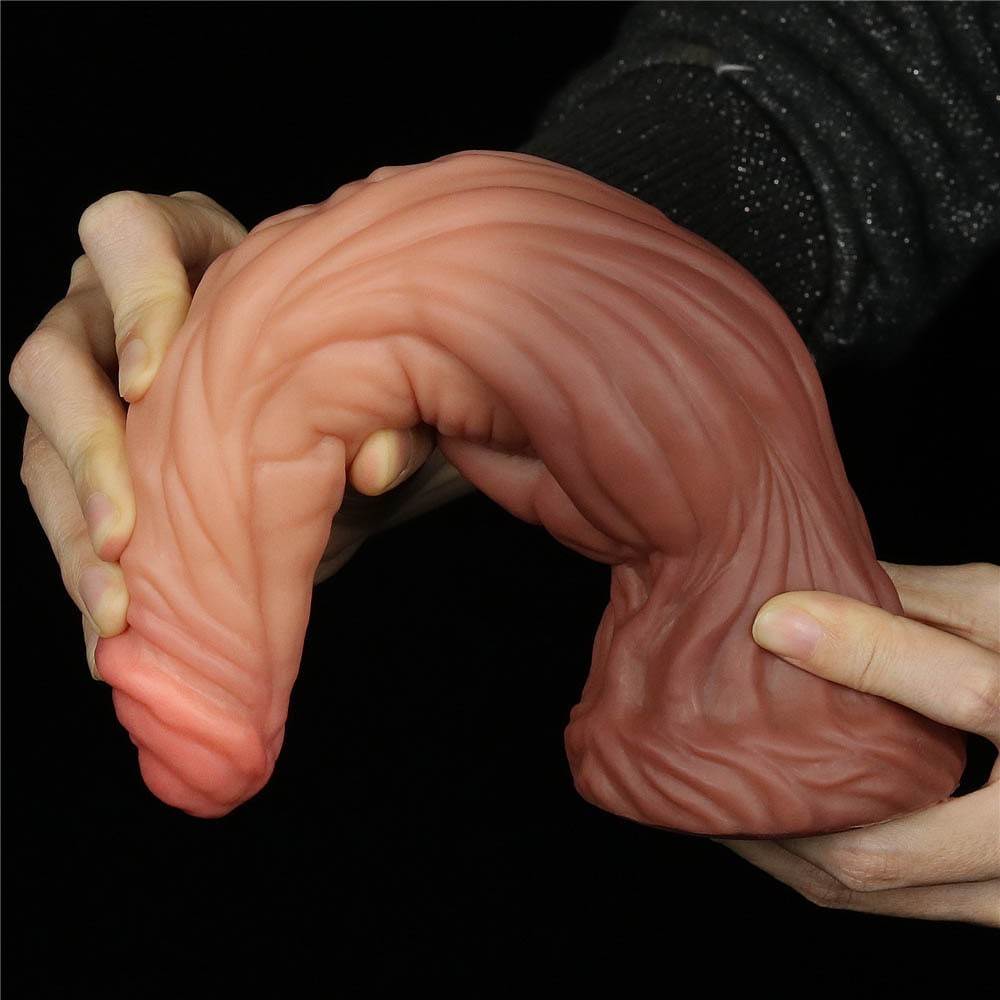 9.5'' Doppio strato di silicone liquido Nature Cock_B0O50_3