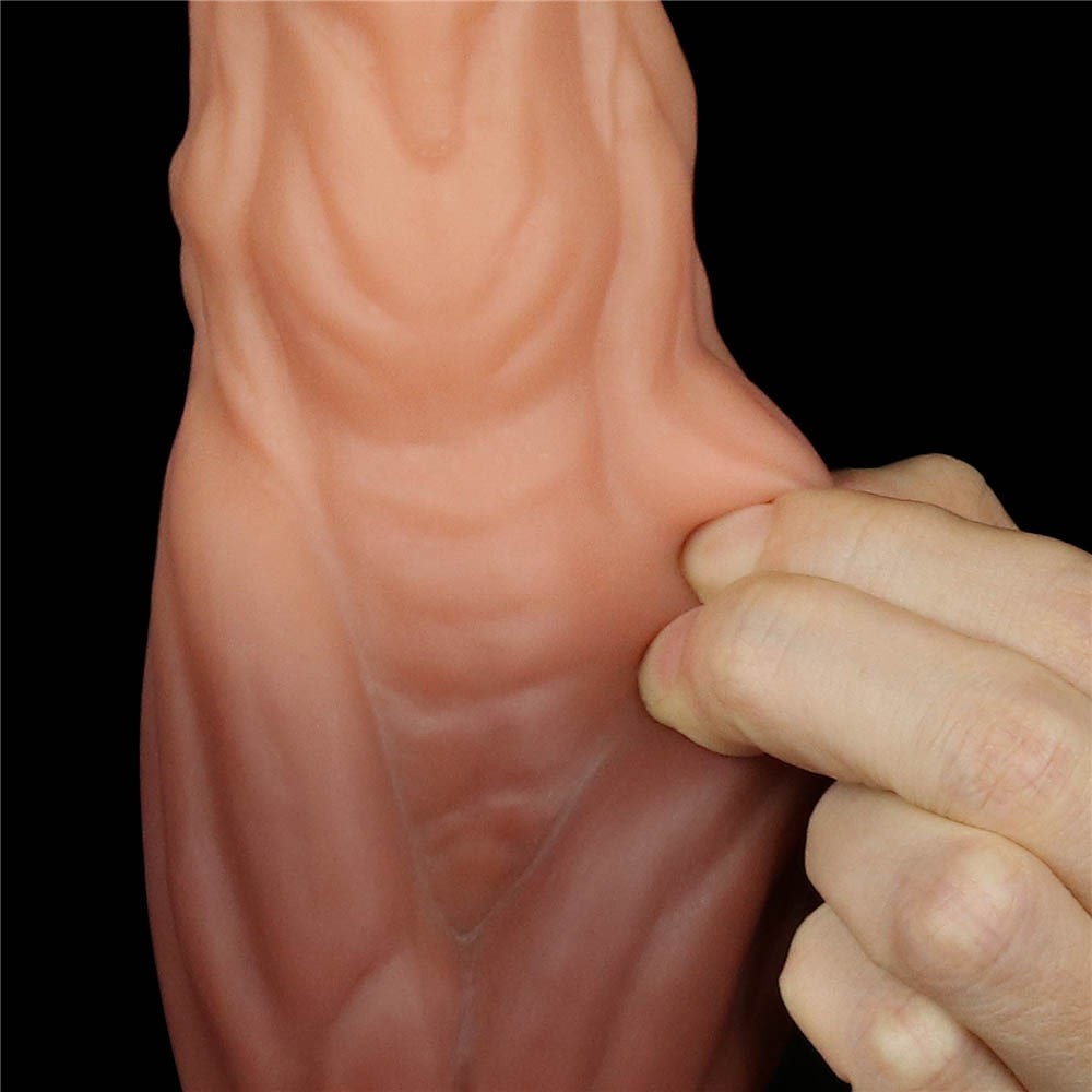 9.5'' Doppio strato di silicone liquido Nature Cock_B0O50_3